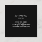 DJ-Kopfhörer Quadratische Visitenkarte (Rückseite)