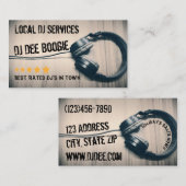 DJ-Kopfhörer-Visitenkarten Visitenkarte (Vorne/Hinten)