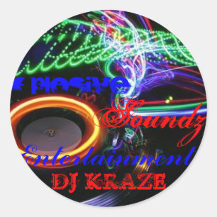 DJ KRAZE RUNDER AUFKLEBER
