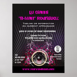 DJ Lautsprecher Rays Promotionposter Poster