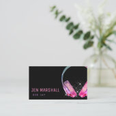 DJ lila rosa Visitenkarte (Stehend Vorderseite)