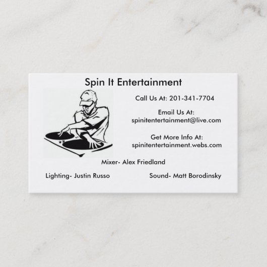 DJ-Logo busniss Kartenformat, DJ-Logo busniss Ca… Visitenkarte (Vorderseite)