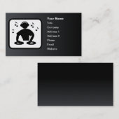 DJ-Logo individuell für Schwarz Visitenkarte (Vorne/Hinten)