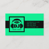 DJ Logo Kopfhörer Equalizer Visitenkarte (Vorderseite)