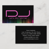 DJ-Mädchen-Visitenkarte Visitenkarte (Vorne/Hinten)