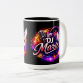 DJ MARIE 2 Zweifarbiges KAFFEETASSE (VorderseiteRechts)