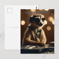 DJ Meerkat: Tracks am Laufen, Geburtstagspostkarte