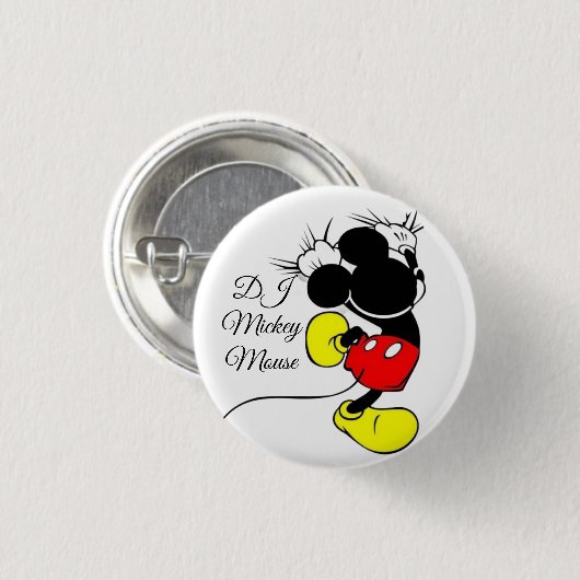 DJ Mickeymouse Button (Vorne & Hinten)