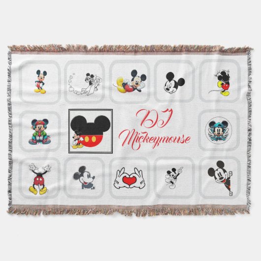 DJ Mickeymouse Throw Blanket Decke (Vorderseite)