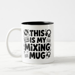 DJ-Mischbecher   Lustiger Musikliebhaber-Kaffeebec Zweifarbige Tasse