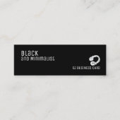 DJ mit minimalistischem Hintergrund Mini Visitenkarte (Vorderseite)