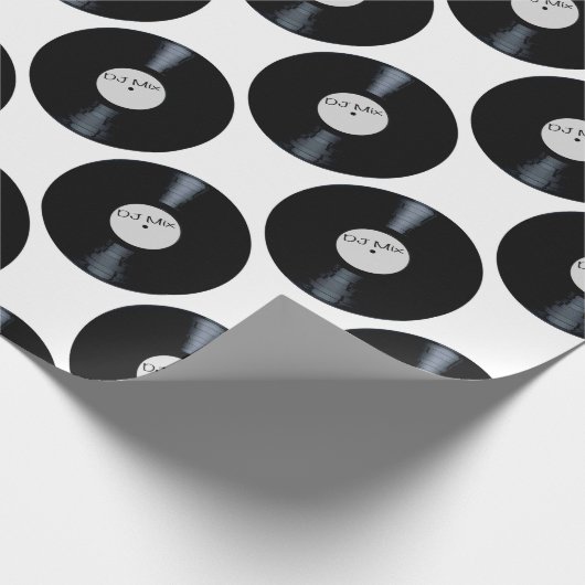 DJ Mix Record Label Geschenkpapier (Ecke)
