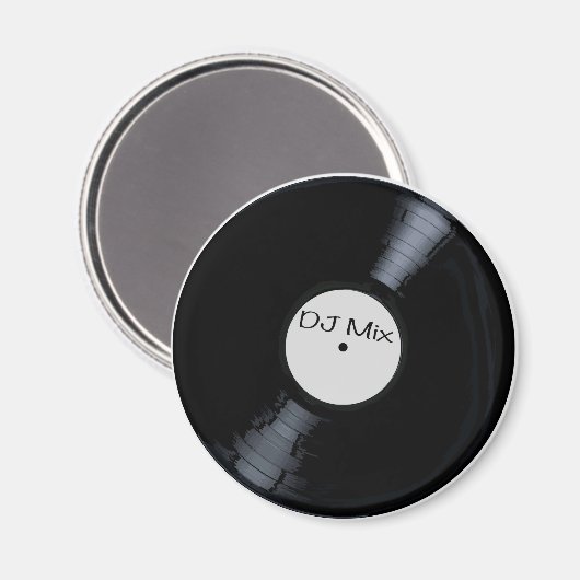 DJ Mix Record Label Magnet (Vorderseite/Rückseite)