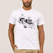 DJ Mobile Disco Record Player Cartoon T-Shirt (Vorderseite)
