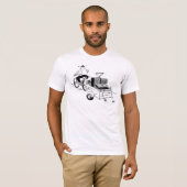 DJ Mobile Disco Record Player Cartoon T-Shirt (Vorne ganz)