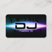 DJ Modern Blue Business Card Visitenkarte (Vorderseite)