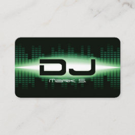 DJ Modern Green Business Card Visitenkarte