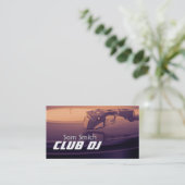 DJ Modern Metalic Stylish Vinyl Recoder Mixer Visitenkarte (Stehend Vorderseite)