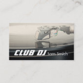 DJ Modern Metalic Stylish Vinyl Recoder Mixer Visitenkarte (Vorderseite)