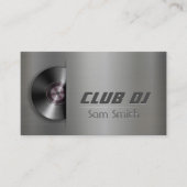 DJ Modern Metalic Stylish Vinyl Recoder Mixer Visitenkarte (Vorderseite)