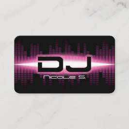 DJ Modern Pink Business Card Visitenkarte