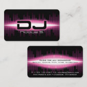 DJ Modern Pink Business Card Visitenkarte (Vorne/Hinten)