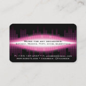 DJ Modern Pink Business Card Visitenkarte (Rückseite)