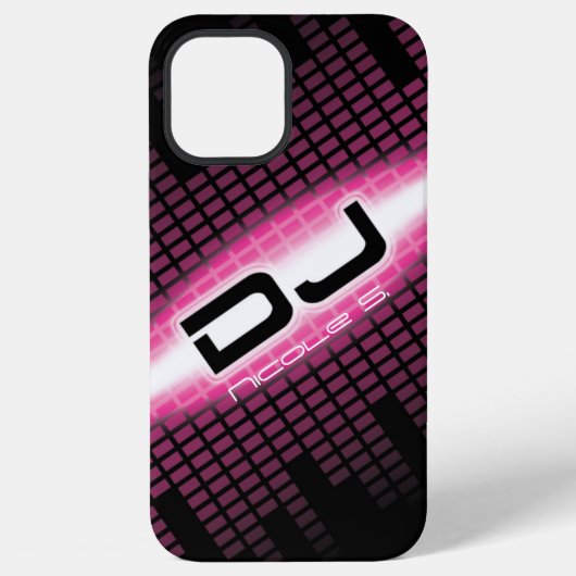 DJ Modern Pink Case (Diagonal) iPhone Hülle (Rückseite)