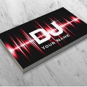 DJ Modern Red Beats Beruflich Deejay Music Visitenkarte