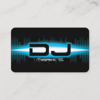 DJ Modern Sky Blue Business Card