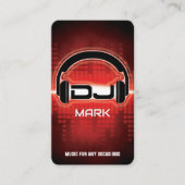 DJ Moderne RED Business Card mit QR-Code Visitenkarte (Vorderseite)
