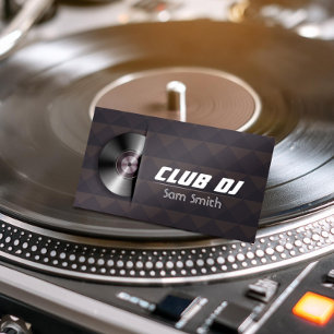 DJ Moderne stilvolle Drehteller Vinyl-Recorder-Mix Visitenkarte