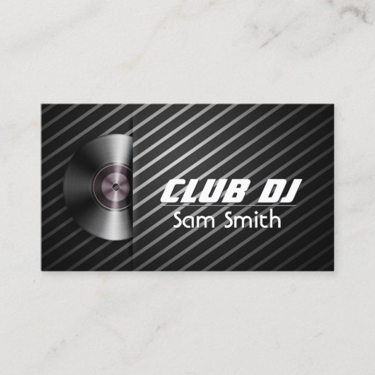 DJ Moderne Turntable Vinyl Recoder Mixer Visitenkarte (Vorderseite)