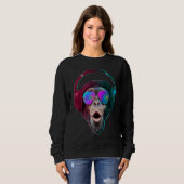 DJ Monkey Disc Jockey Rave-Musik Sweatshirt (Vorne ganz)