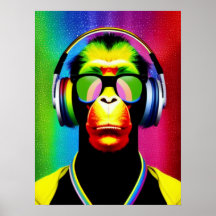 DJ Monkey Music Lover DJ Chimp Spaß