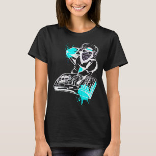 DJ Monkey Musik Party Spaß Sonnenbrille Monkey Kop T-Shirt