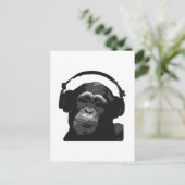 DJ MONKEY POSTKARTE (Stehend Vorderseite)