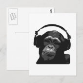 DJ MONKEY POSTKARTE (Vorne/Hinten)