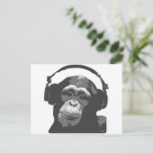 DJ MONKEY POSTKARTE (Stehend Vorderseite)