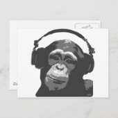 DJ MONKEY POSTKARTE (Vorne/Hinten)