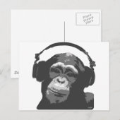 DJ MONKEY POSTKARTE (Vorne/Hinten)
