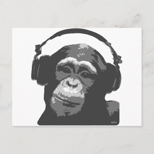 DJ MONKEY POSTKARTE (Vorderseite)