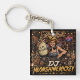 DJ MOONSHINEMICKEY DOPPELSEITIGES SCHLÜSSELANHÄNGE SCHLÜSSELANHÄNGER