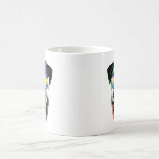 DJ Mops mit Kopfhörern Funny Mops Music Kaffeetasse (Mittel)