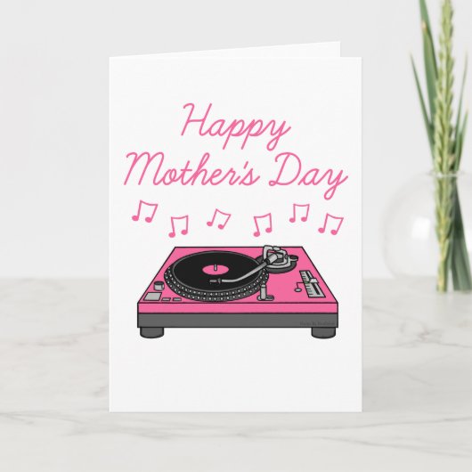 DJ Mother's Day Musician Dankeskarte (Vorderseite)