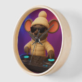 DJ Mouse Wall Uhr | Funny Winter Party Animal De (Winkel)