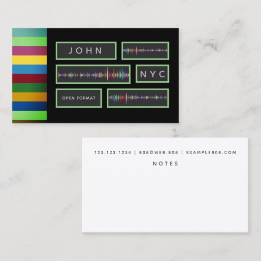 DJ Multi-Track Wave Business Card 2018 Visitenkarte (Vorne/Hinten)