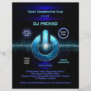 DJ Music and Dance Gig Flyer