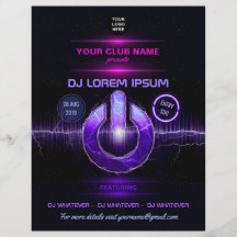 DJ Music and Dance Gig fügt Fotos und Logo hinzu