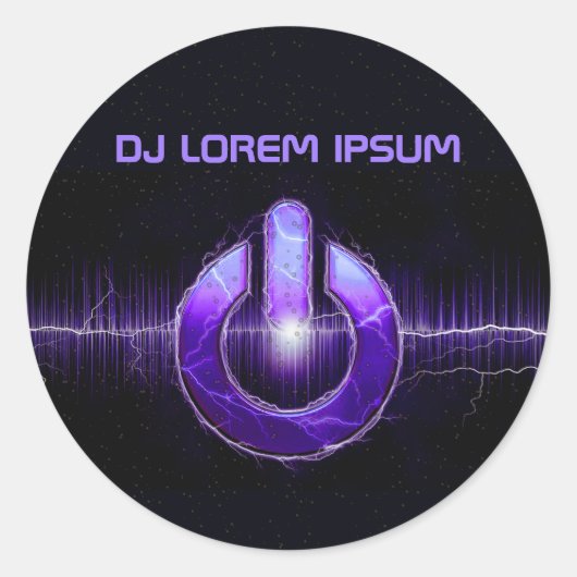 DJ Music and Dance Gig Runder Aufkleber (Vorderseite)